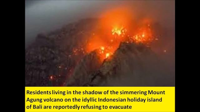 Indonesia Bali volcano (Mount Agung): 50,000 fled rumbling volcano sending 500 shakes/day смотреть онлайн
