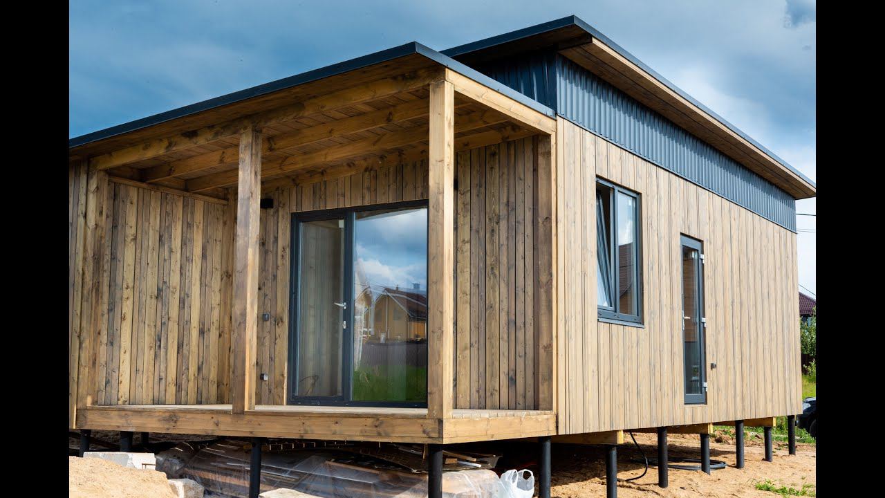 Обзор модульного дома с хозблоком