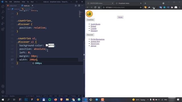 Dropdown menu yasash (navbar) — HTML va CSS orqali смотреть онлайн