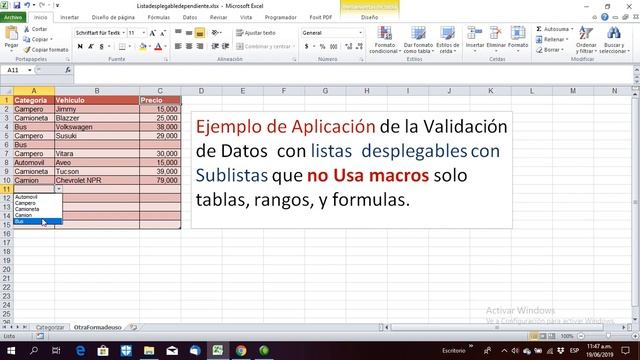 TIP DE EXCEL: Muestra de Listas Desplegables y Sublistas con Excel #2 смотреть онлайн