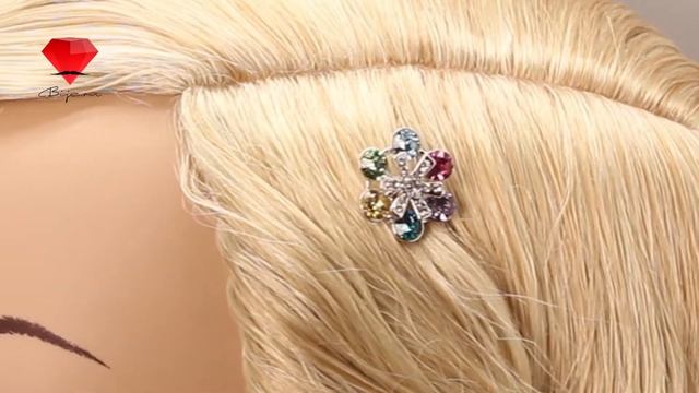 Bije.ru: Шпилька для волос в виде цветка с кристаллами Сваровски Merry (Мерри) смотреть онлайн