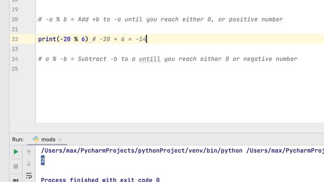 Negative Modulo Operator in Python смотреть онлайн