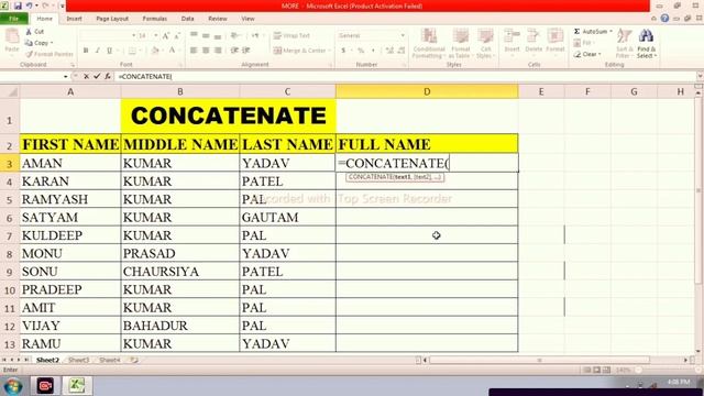 How to use Microsoft Excel Formula CONCATENATE Formula viral video смотреть онлайн