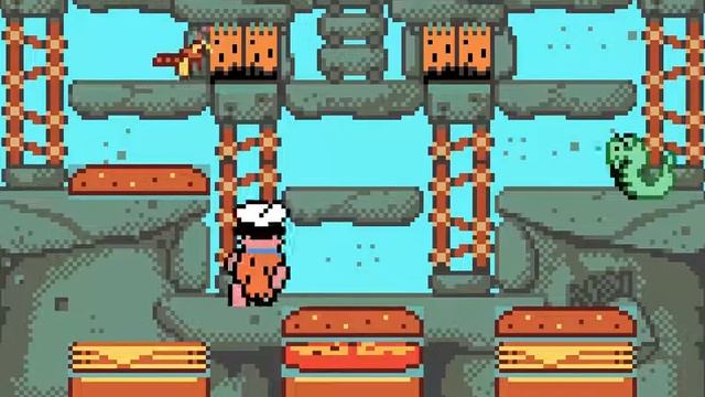 The Flintstones: BurgerTime in Bedrock (GBC) - Gameplay смотреть онлайн