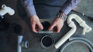 Установка измельчителя на мойку с квадратной горловиной