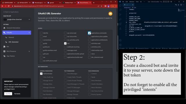 create discord bot token and google drive credentials смотреть онлайн