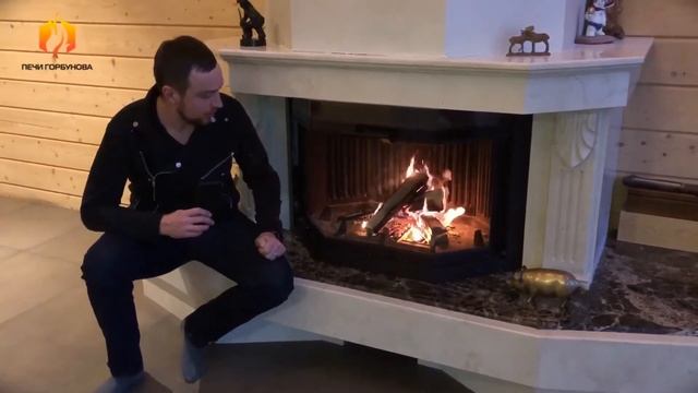 Каминная топка EdilKamin Status Plus в большом загородном доме. Наш полет в Ленинградской области смотреть онлайн