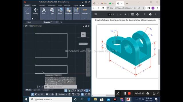 3D Designing on AutoCad | Practices on AutoCad | Uit Engineering Drawing Lab 8 смотреть онлайн