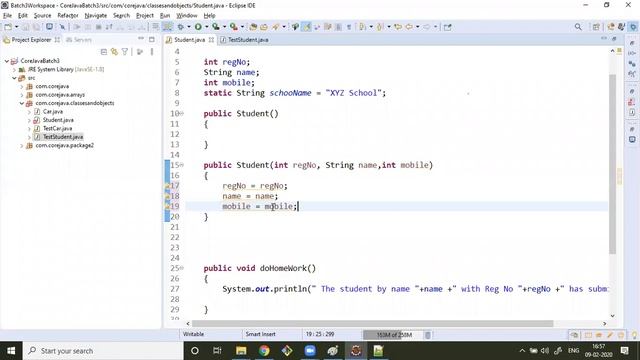 Session-11-CoreJava-Constructors in Java , Default and Parameterized constructors. смотреть онлайн