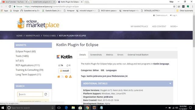 How to install kotlin plugins in eclipse IDE смотреть онлайн