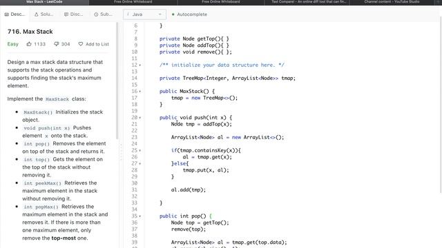 the leetcode chapter | max stack part 2 | hawa ali смотреть онлайн