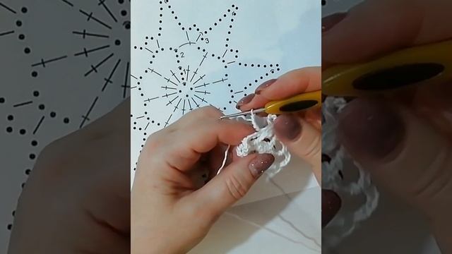 Снежинка на елочку крючком. Описание и как накрахмалить и высушить. смотреть онлайн