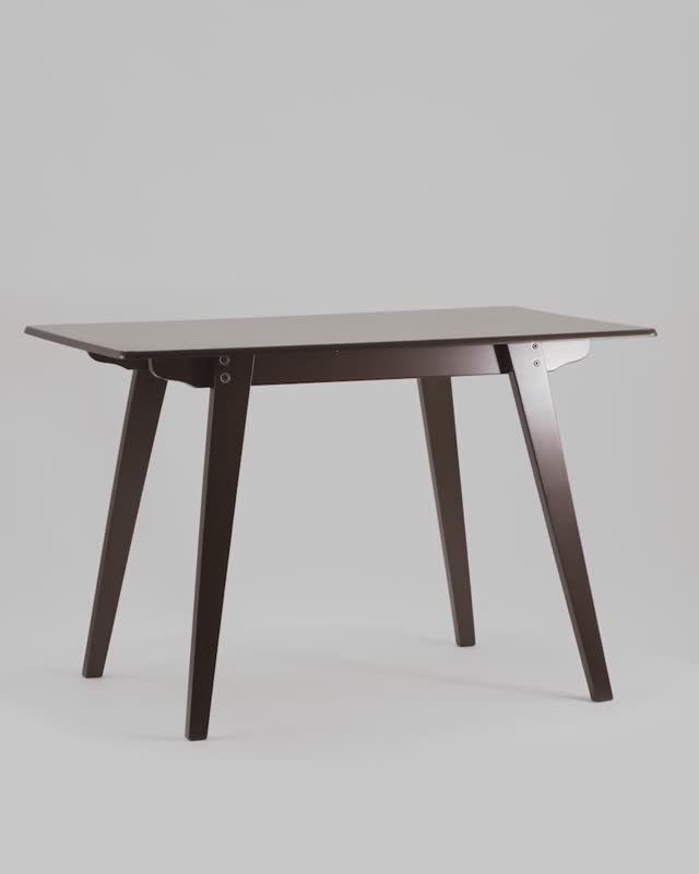 Стол обеденный GUDI 120*75 из массива гевеи в цвете эспрессо смотреть онлайн