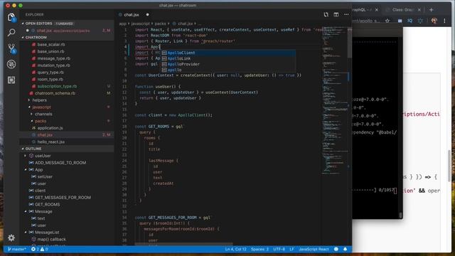 Rails + GraphQL Subscriptions Tutorial with React JS смотреть онлайн