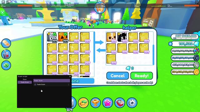 Trade Scam Showcase | Pet Simulator X OP SCRIPT (PASTEBIN)