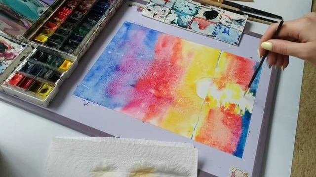 Рисуем морской пейзаж с особенными детьми. Мастер класс. смотреть онлайн