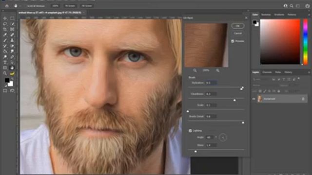Painting On Your Photo In Photoshop || Oil Paint Photoshop Tutorial смотреть онлайн