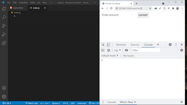 Convert number to currency format using JavaScript смотреть онлайн