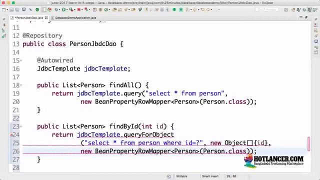 028 Step 09 Implementing findById Spring JDBC Query Method смотреть онлайн