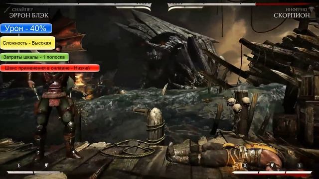 Mortal Kombat X - Эррон Блэк Снайпер Комбо Урок (Erron Black Marksman) смотреть онлайн