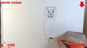 How to draw Smile Dog, Как нарисовать Смайл Дога