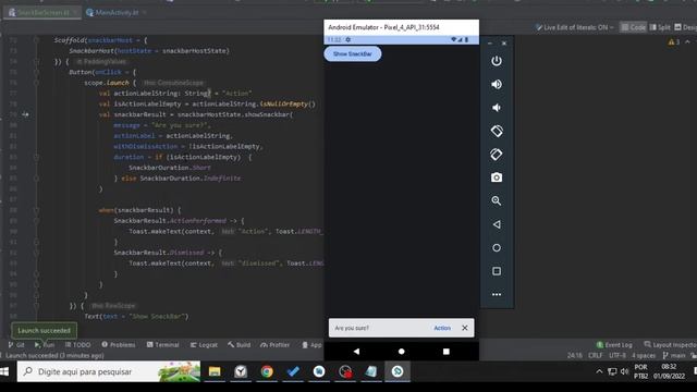 Snackbar, Custom and HostState - Jetpack Compose смотреть онлайн