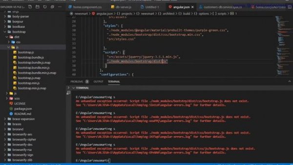 An unhandled exception occurred Script file 2020