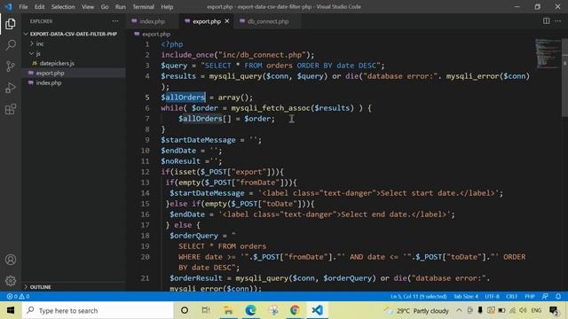 Export Data to CSV with Date Filter using PHP and MySQL - PHP Project смотреть онлайн