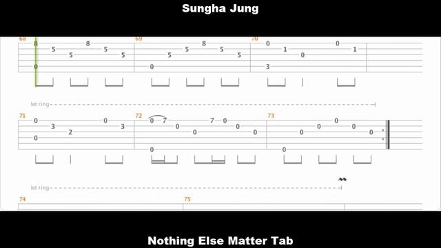 Sungha Jung - Nothing Else Matter Tab смотреть онлайн