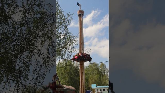 Падение с высоты 21 метр. Захватывающий аттракцион для любителей острых ощущений. смотреть онлайн