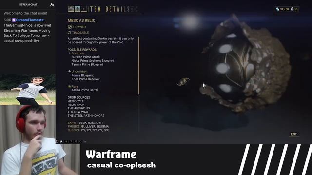 Moving Back To College Tomorrow - Warframe STREAM смотреть онлайн