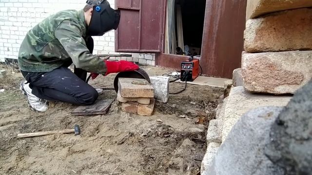 приставка на отработке для дровяной печи в гараж.2 часть. печь на отработке. смотреть онлайн