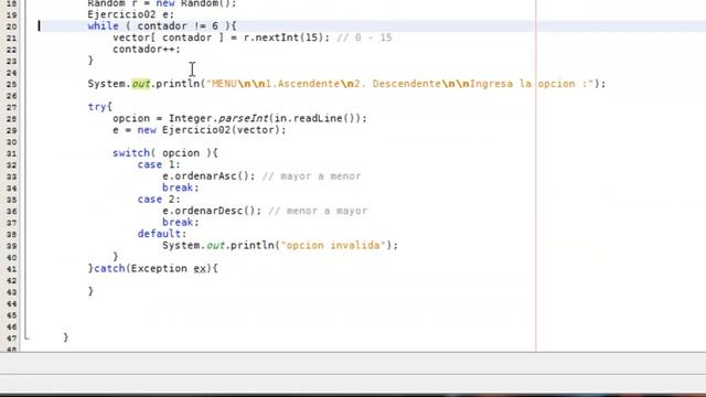 Tutorial 13 Java Parte 2 - Ejercicios, Ordenar vector de menor a mayor.mp4 смотреть онлайн