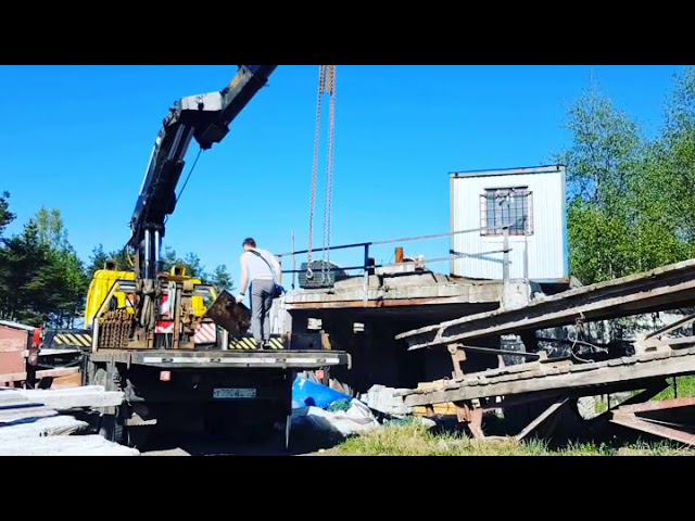 Манипулятор Хиаб,грузим бытовку.спецтехника в спб смотреть онлайн