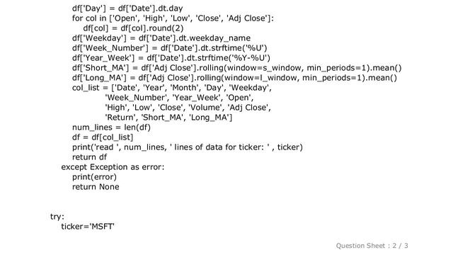 Pandas : Error in reading stock data : 'DatetimeProperties' object has no attribute 'weekday_name' смотреть онлайн