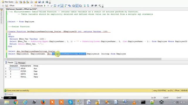 SQL Server User defined Functions смотреть онлайн