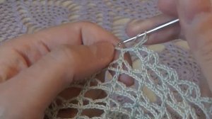 Скатерть " Морская жемчужина ". Вяжем с 28 - 33 ряд. Филейное вязание.