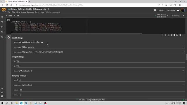 Stable Diffusion Deforum 0.7 notebook released with 768x768 Model support! смотреть онлайн
