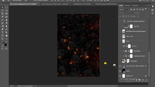 KGF CHAPTER 2 Movie Poster design in Photoshop cc 2022 | Photoshop tutorials | #qadirsgraphics смотреть онлайн