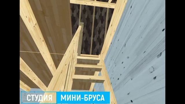 3D ТУР по дачному Дому 6х4 метра из двойного бруса! смотреть онлайн