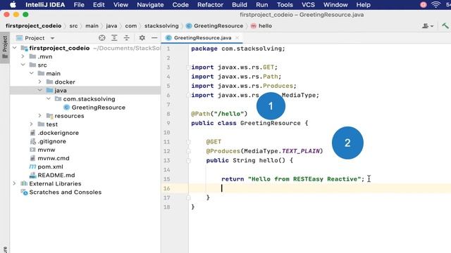 java quarkus project structure and simple REST смотреть онлайн