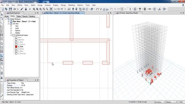 How to Import the DXF file In ETABS and Start modeling (006) смотреть онлайн