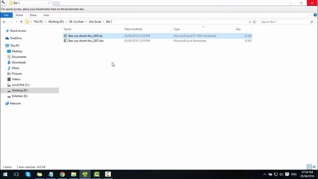 Bài 2: Khác nhau giữa định dạng file trong excel 2003 và 2007 смотреть онлайн