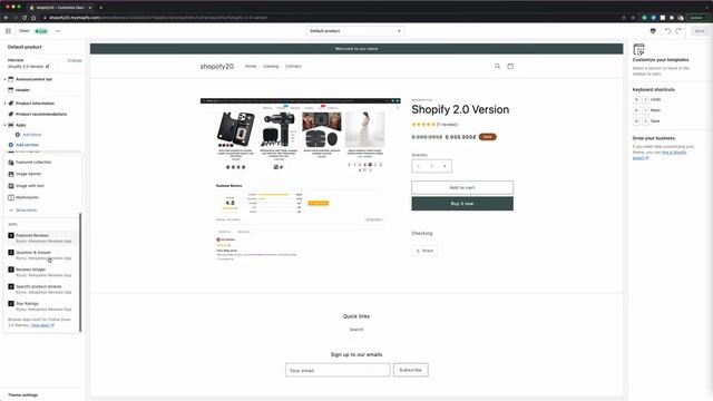 Ryviu - adding Review Widget section for product page on Shopify 2.0 online store theme смотреть онлайн