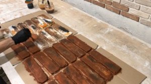 Покраска декоративного камня, кирпича