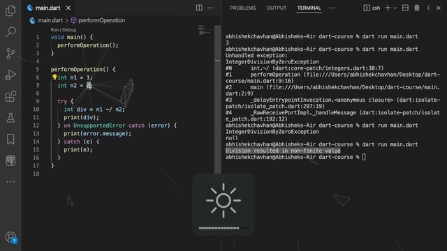 10. Dart Exceptions | Dart Course For Beginners | Dart Course | Dart tutorial смотреть онлайн