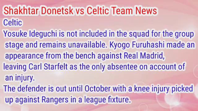 Shakhtar Donetsk vs Celtic prediction, preview, team news and more | UEFA Champions League 2022-23 смотреть онлайн