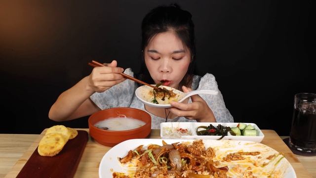 Mukbang)SUB/with Lucky/Squid Platter/ASMR Eating Sounds