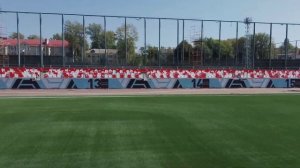 Футбольное поле с искусственным газоном. г. Жигулевск. Стадион "Кристалл" ФК."Акрон"