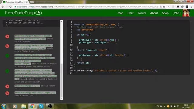 FreeCodeCamp.com - Polska - Truncate a string смотреть онлайн